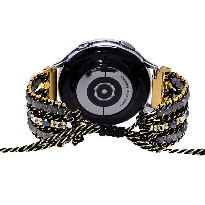 Olivenorma Crystal Beaded Black Braided Samsung Strap Bracelet - image 3