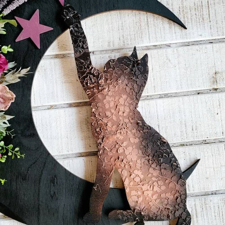 Olivenorma Celestial Lunar Moon And Kitty Wall Decor - image 12