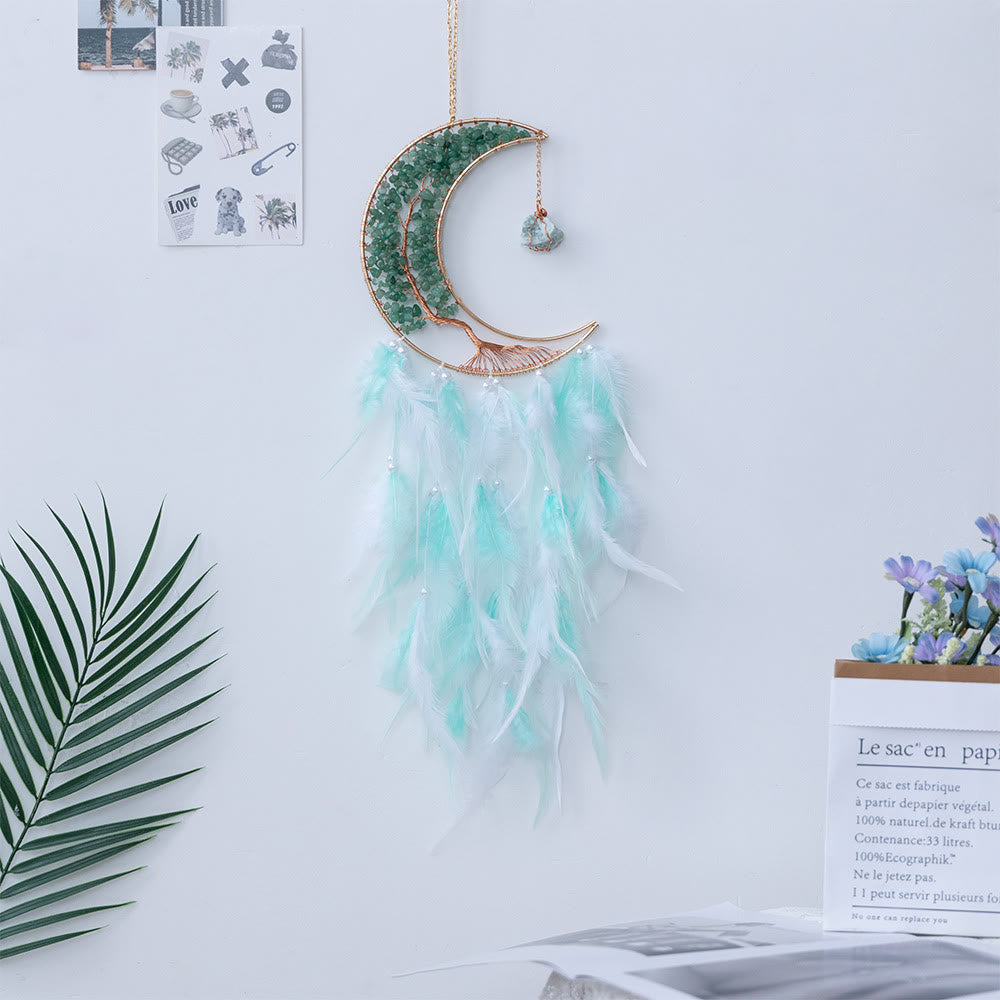 Olivenorma Natural Gravel Woven Tree of Life Moon Dream Catcher - image 53