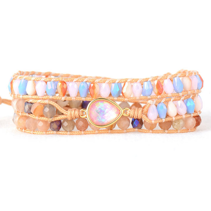 SUNSTONE & OPAL WRAP BRACELET - image 4