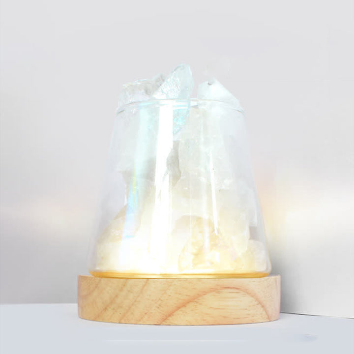 Four Seasons -  Essential Oil Diffuser Crystal Aromatherapy Lamp - Clear Crystal - Mint - image 7