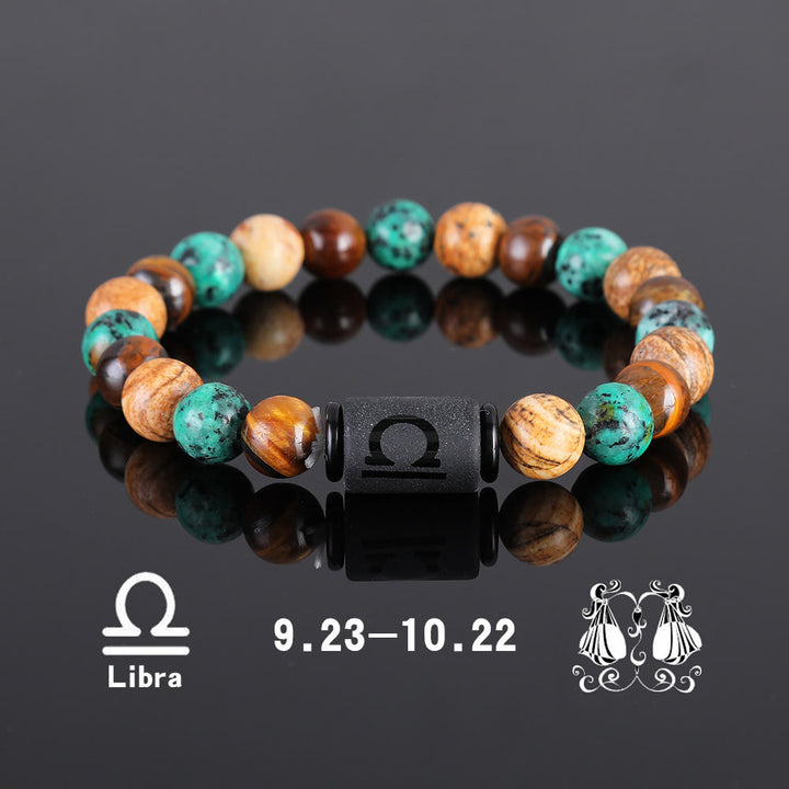 Olivenorma Tiger Eye Bronzite Beaded Zodiac Pendant Bracelet - Libra - image 7