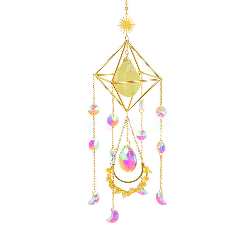 Olivenorma Rainbow Maker Crystal Suncatcher Gemstone Ornament - Citrine - image 12