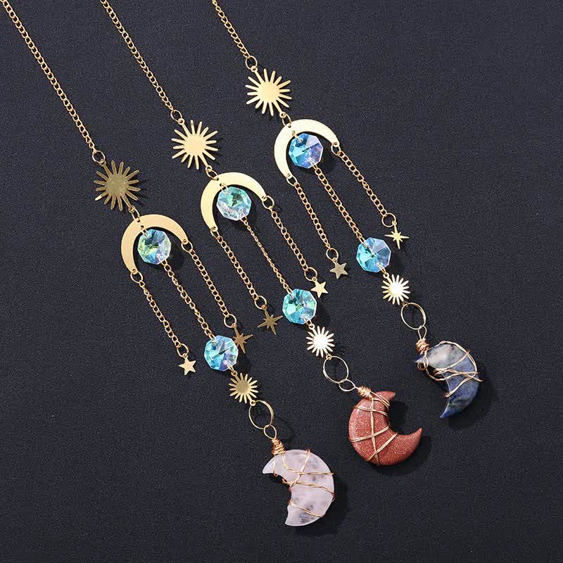 Sun And Moon Crystal Handmade Gemstone Ornament - image 18