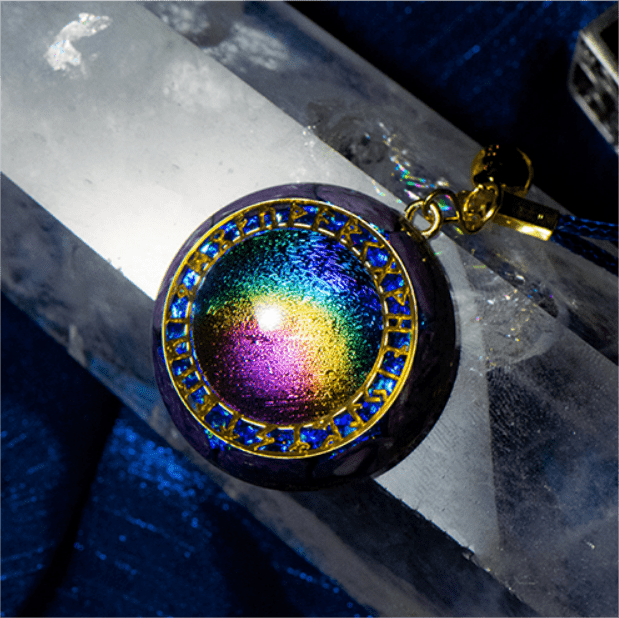 Olivenorma Chrono Ring Rainbow Tourmaline Star Pendant Orgone Necklace - image 4