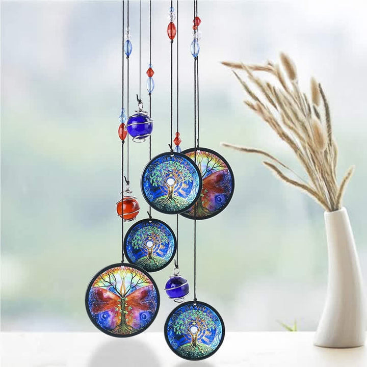 Olivenorma Tree of Life Butterfly Rainbow Wind Chime - Tree Of Life - image 0