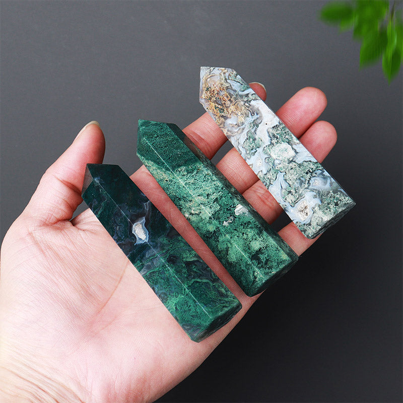 Olivenorma Malachite Natural Crystal Wands Tower - 9-10cm - image 0