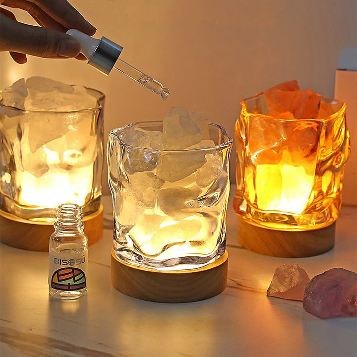 Olivenorma Irregular Glass Stone Essential Oil Crystal Aromatherapy Lamp - image 0