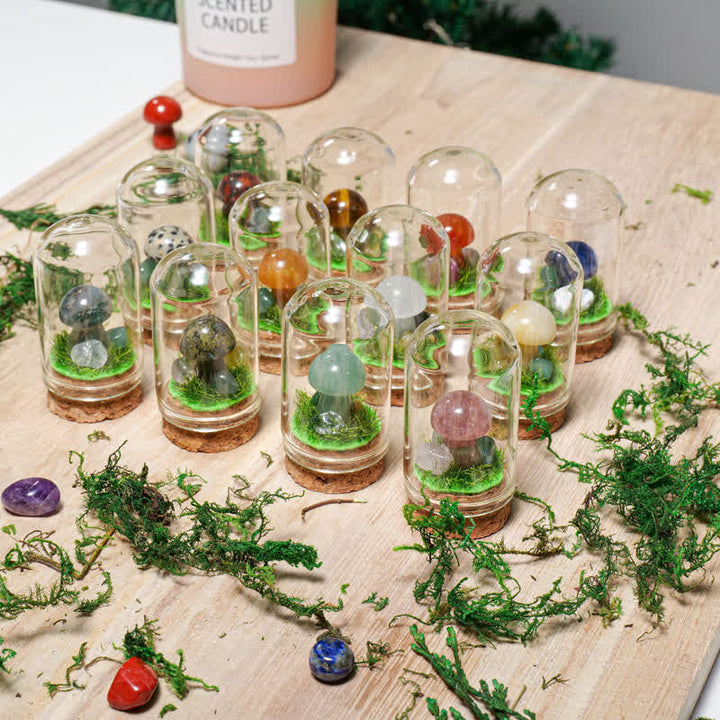 Olivenorma Glass Cover Natural Crystal Mushroom Decoration - image 24
