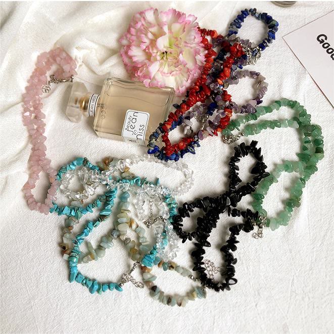 Olivenorma Irregular Shaped Polished Crystal Stone Necklace - image 38