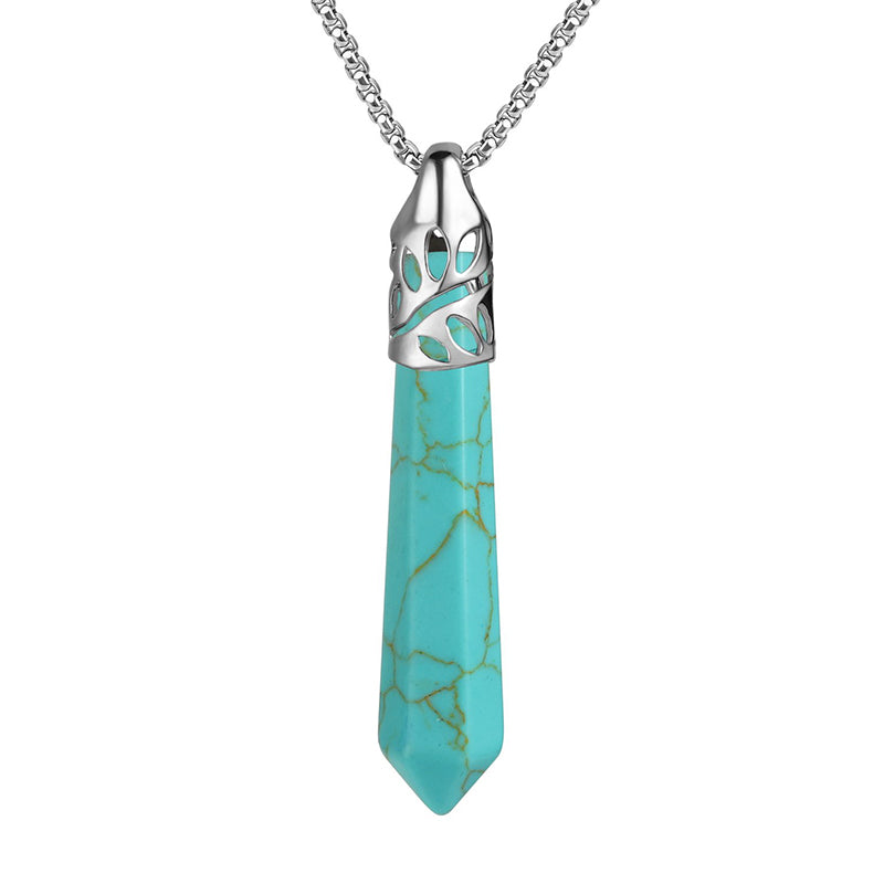 Crrystal Bullet Protection Gemstone Necklace - Turquoise - image 21