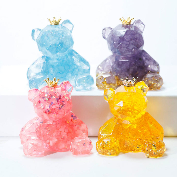 Olivenorma Crystal Gravel Resin Bear Ornament Gemstone Decoration - image 38