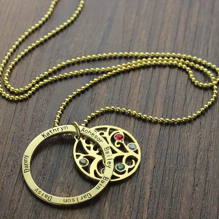 Olivenorma Tree of Life Birthstone Name Engraving Necklace - image 11