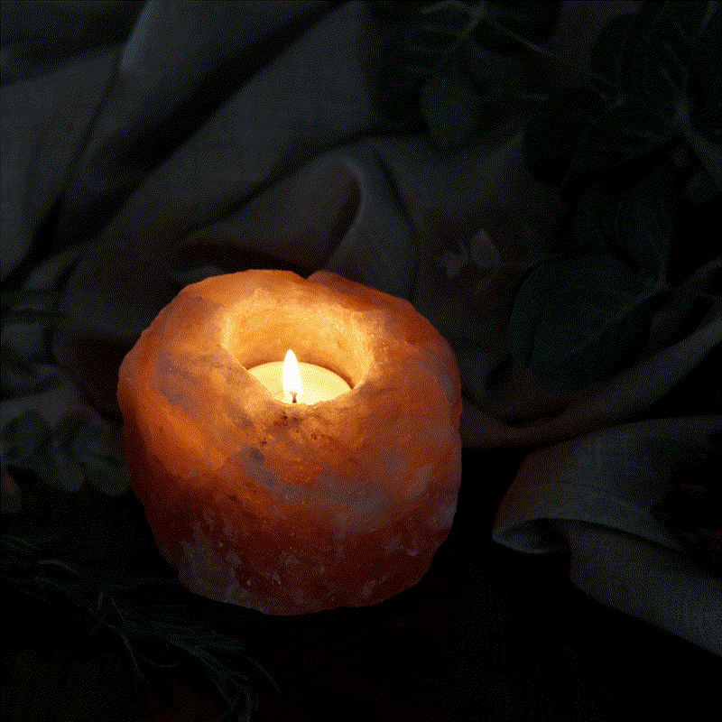 Olivenorma Romantic Hand Carved Candle Holder Himalayan Pink Salt Lamp - image 6