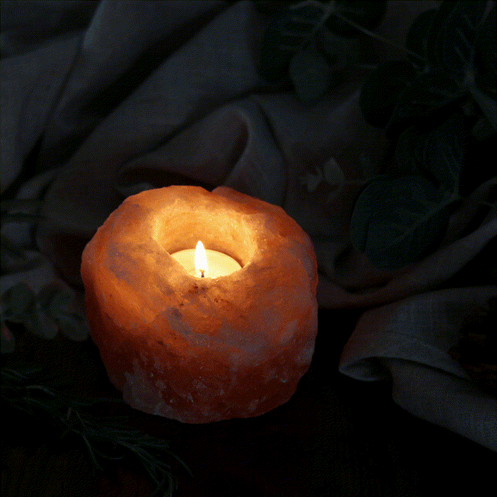 Olivenorma Romantic Hand Carved Candle Holder Himalayan Pink Salt Lamp - image 6