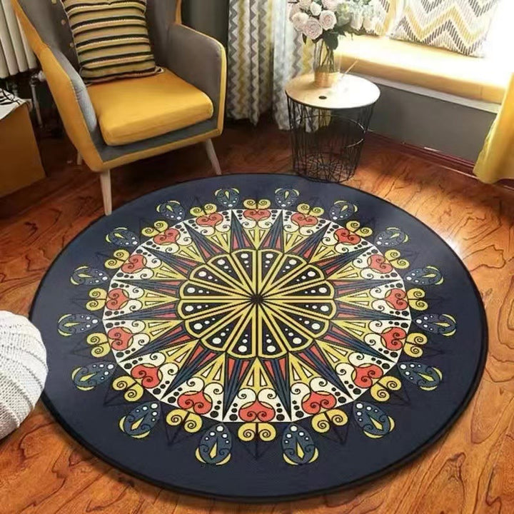 Olivenorma Mandala Round Area Rug Machine Washable Carpet - Mandala#2 - 180*180cm - Crystal Velvet - image 3