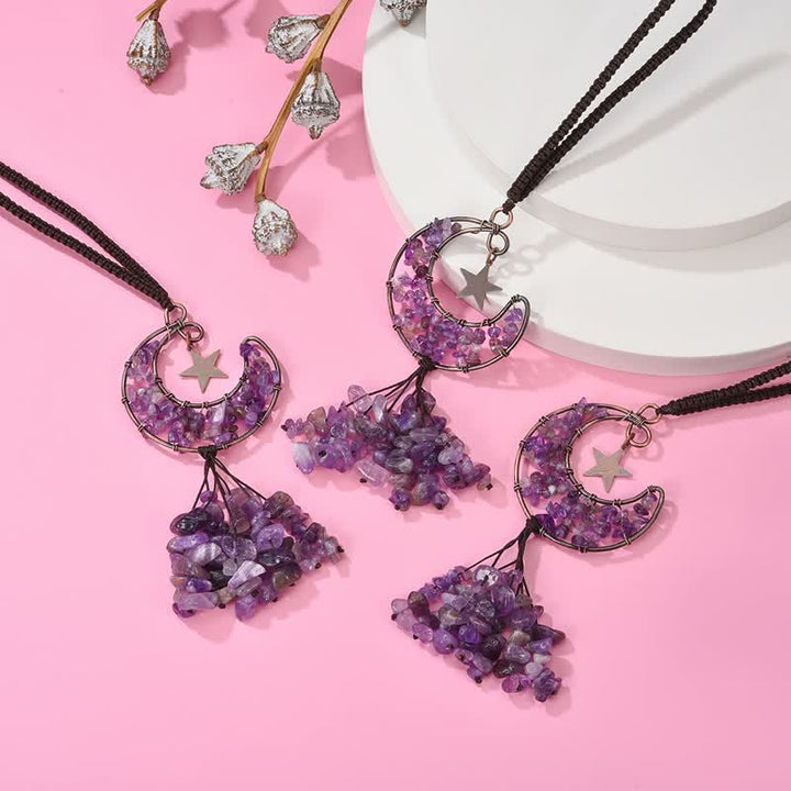 Olivenorma Moon And Star Chakra Crystal Wind Chime - image 8