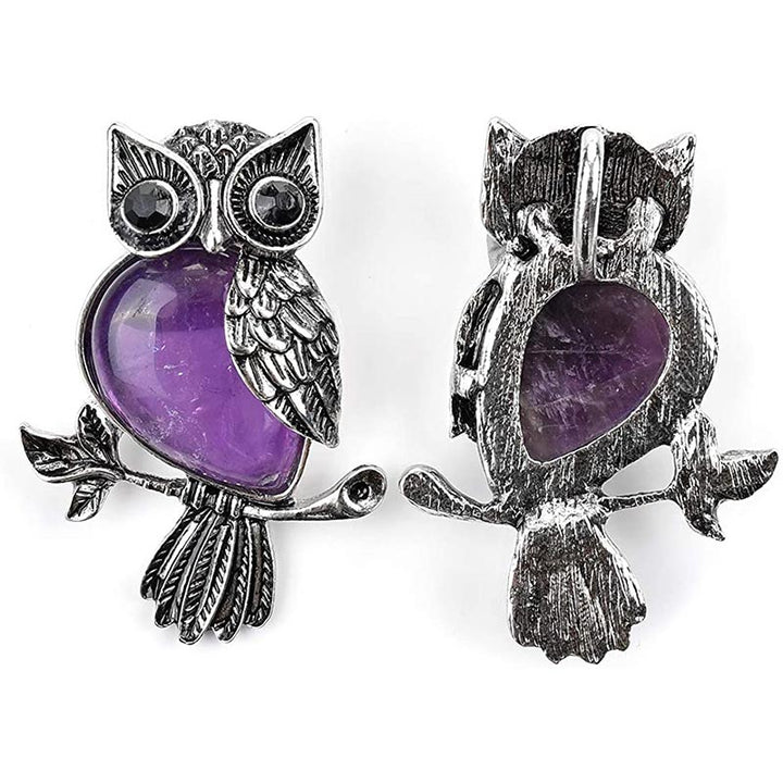 Olivenorma Natural Stone Owl Necklace - image 11