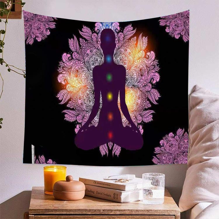 Seven Chakra Meditation Yoga Tapestry - image 1