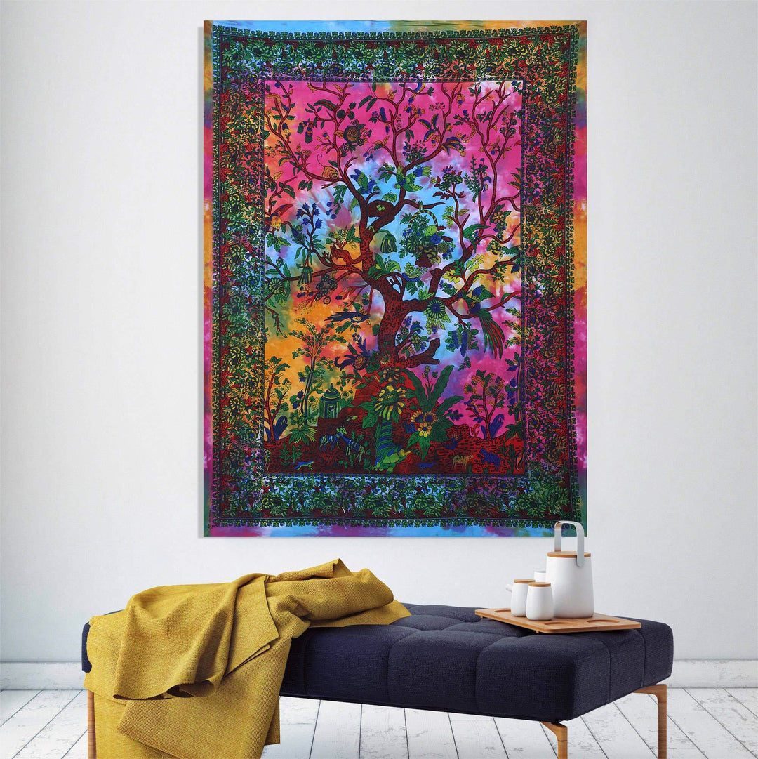 Olivenorma Green Tree Of Life Wall Hanging Psychedelic Tapestry - image 24