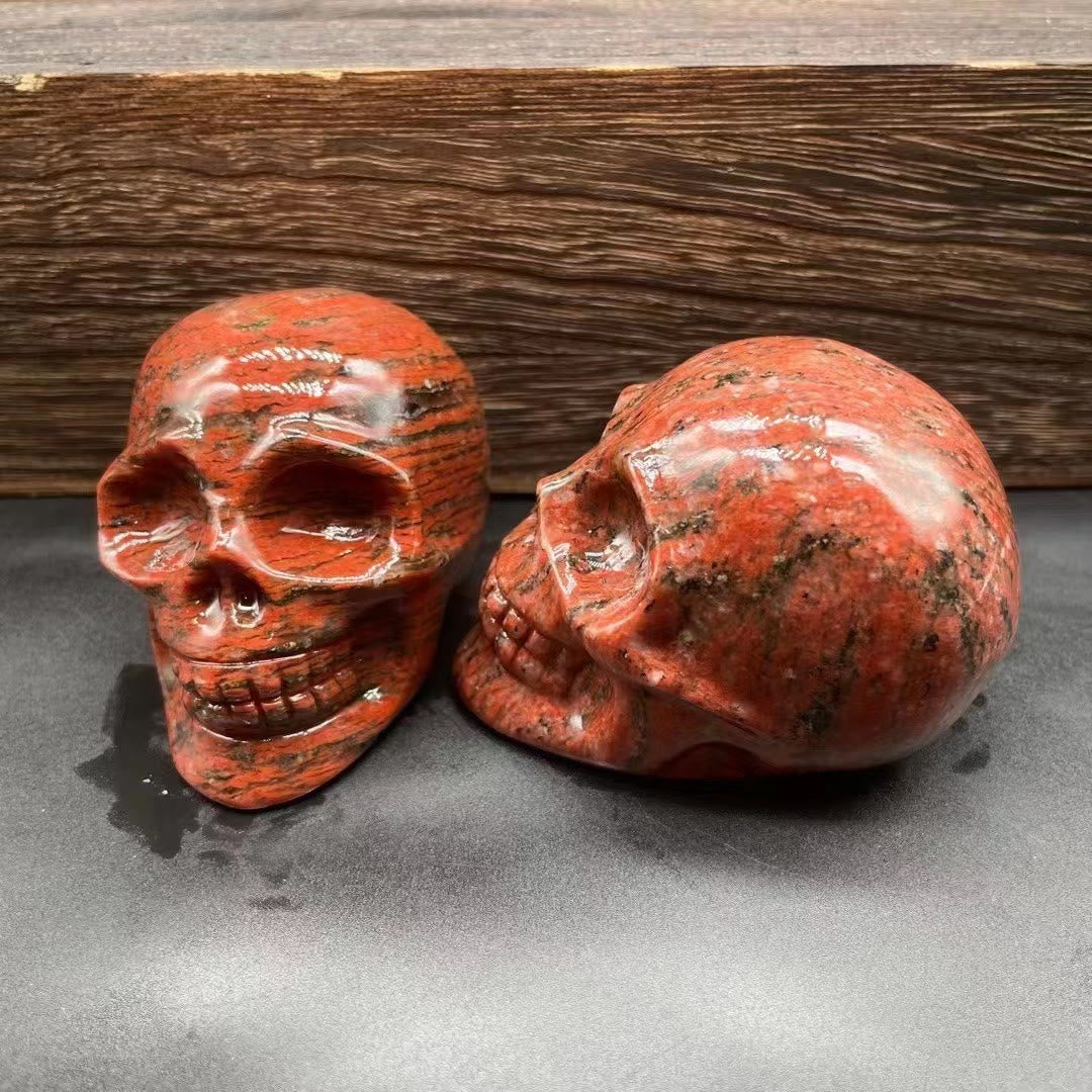 Olivenorma 7Cm Carved Natural Crystal Skull Gemstone Decoration - Mahogany Obsidian - image 3