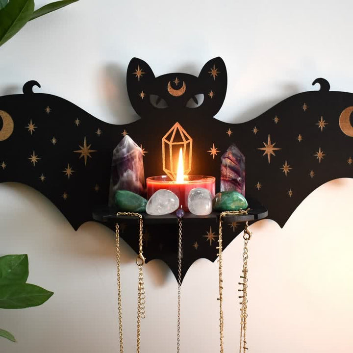 Olivenorma Celestial Bat Altar Crystal Shelf - Bat - image 0
