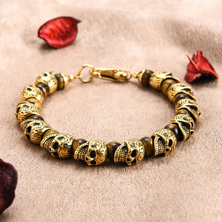 Olivenorma Natural Tiger Eye Handmade Stainless Steel Bracelet - image 13