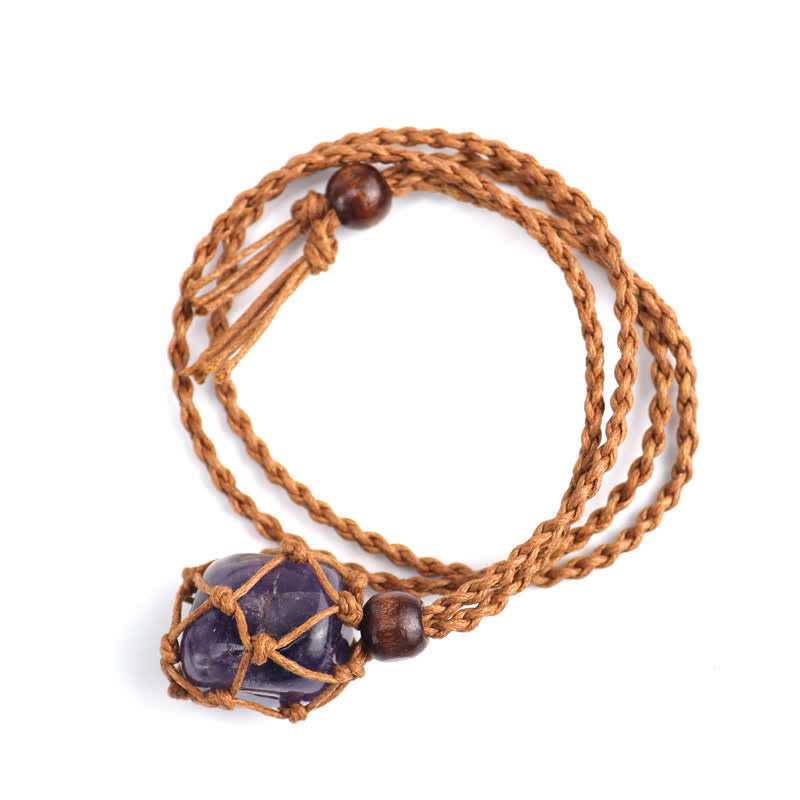 Natural Crystal Protection Necklace - Amethyst - image 1