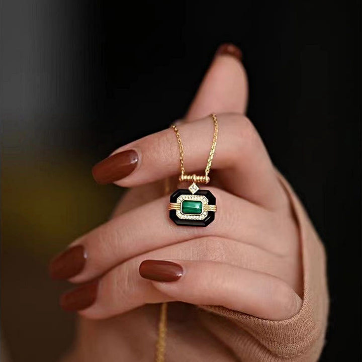 Olivenorma "Beyond the Oasis" Emerald Vintage Necklace - Emerald - image 0