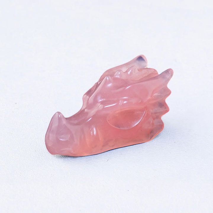 Olivenorma 5.5cm Natural Crystal Faucet Carved Gemstone Decoration - Rose Quartz - image 1