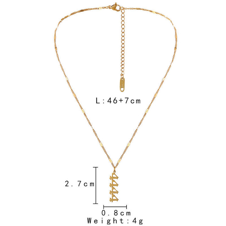 Olivenorma Angel Number 4444 Simple Necklace - image 3