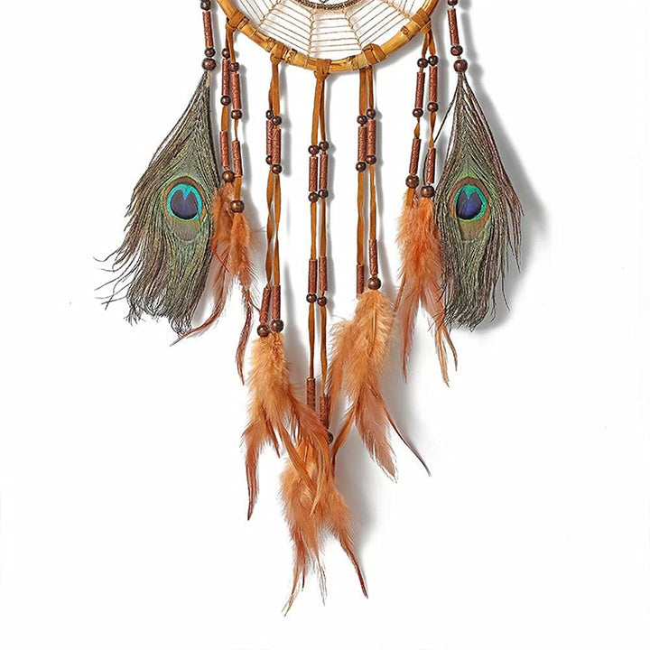 Olivenorma Hand Woven Natural Wooden Beads Feather Dream Catcher - image 3