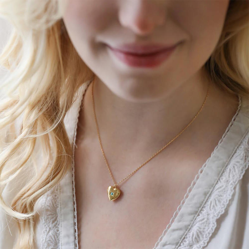 Olivenorma "Shine in My Heart"-Birthstone Heart Album Gift Card  Necklace - image 42
