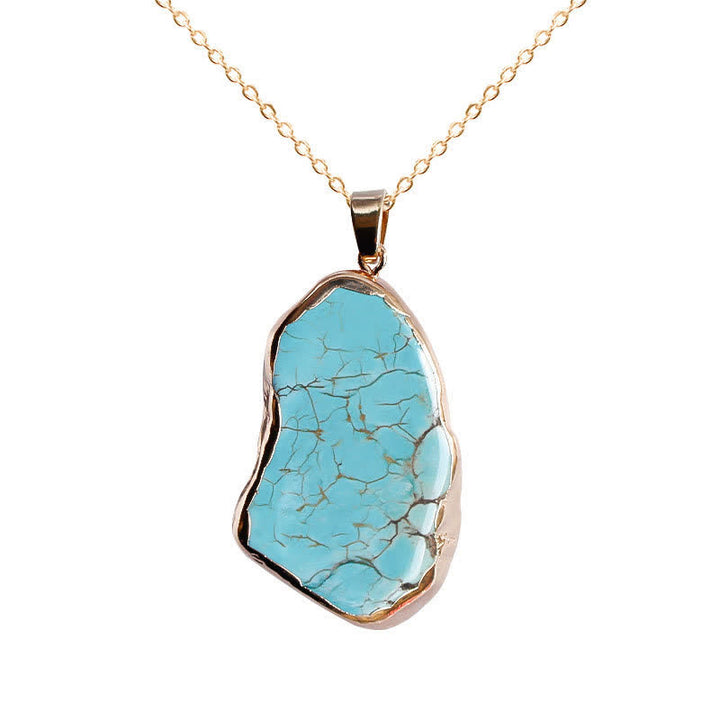 Olivenorma Delicate Irregular Turquoise Necklace - Gold - image 0