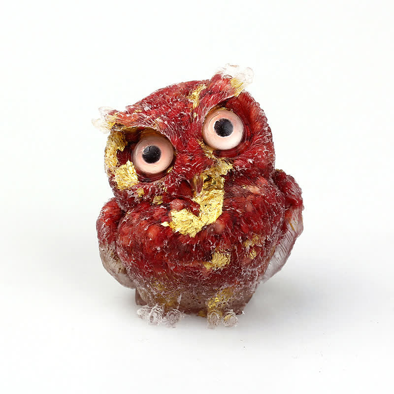FREE Today: Natural Crystal Owl Healing Gemstone Decoration - Red Coral+Foil - image 51