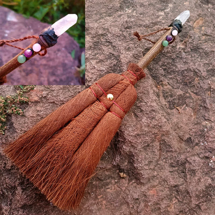 Olivenorma Natural Crystal Magic Broom Ornament - Clear Crystal - image 7