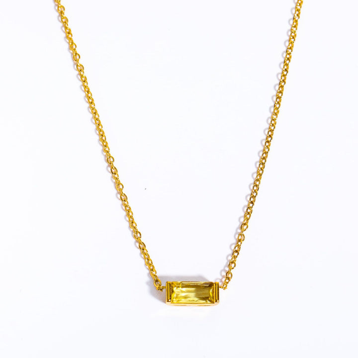 Olivenorma Simple Rectangular Birthstone Pendant Stainless Steel  Gift Card Necklace - image 37