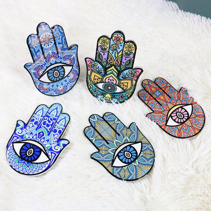 Olivenorma Hamsa Evil Eye Jewelry Tray Plate Coaster - image 0