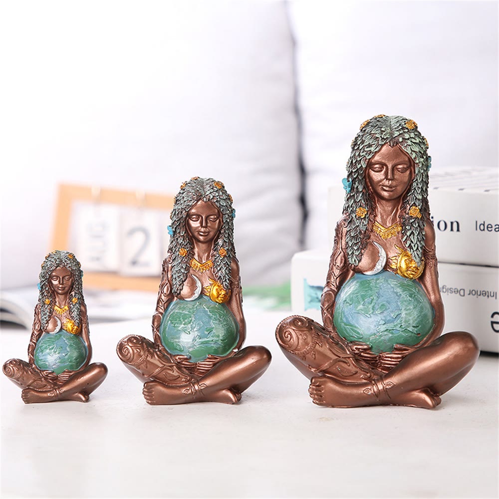 Olivenorma Resin Mother Earth Gaia Statue Ornament Decoration - image 4