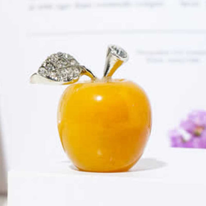 Olivenorma Peace Fruit Apple Gemstone Decoration - Yellow Jade - image 1