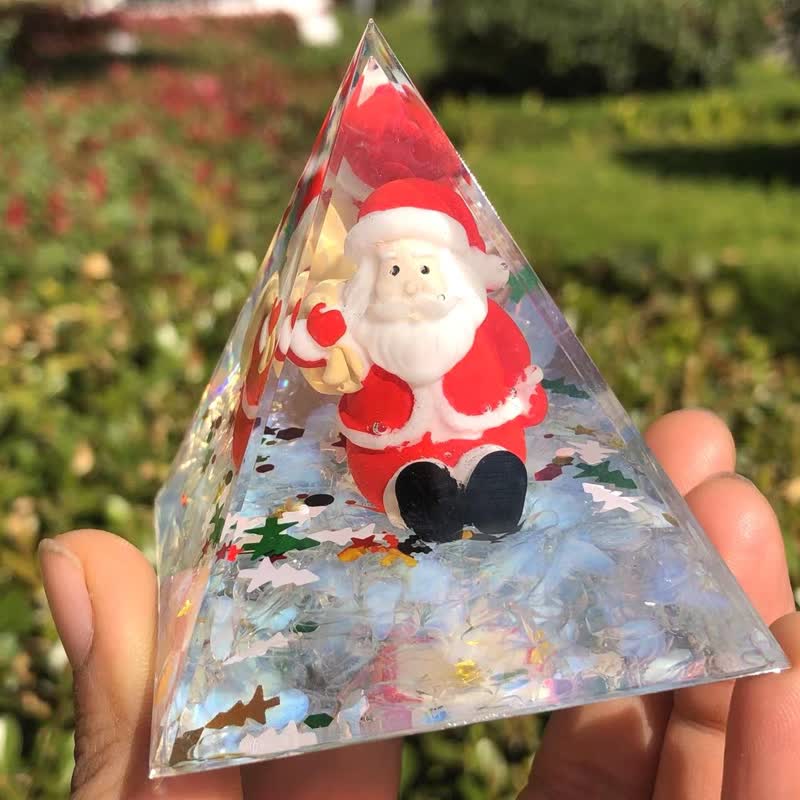 Olivenorma Christmas Santa With Moonstone Orgone Pyramid - image 1