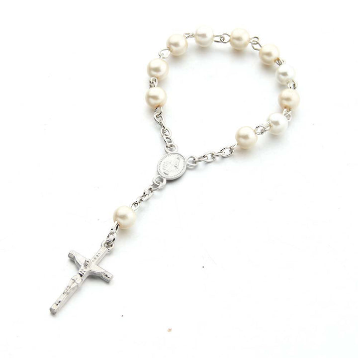 Olivenorma Pearl Heart Cross Bracelet - Pearl & Silver Oval - image 11