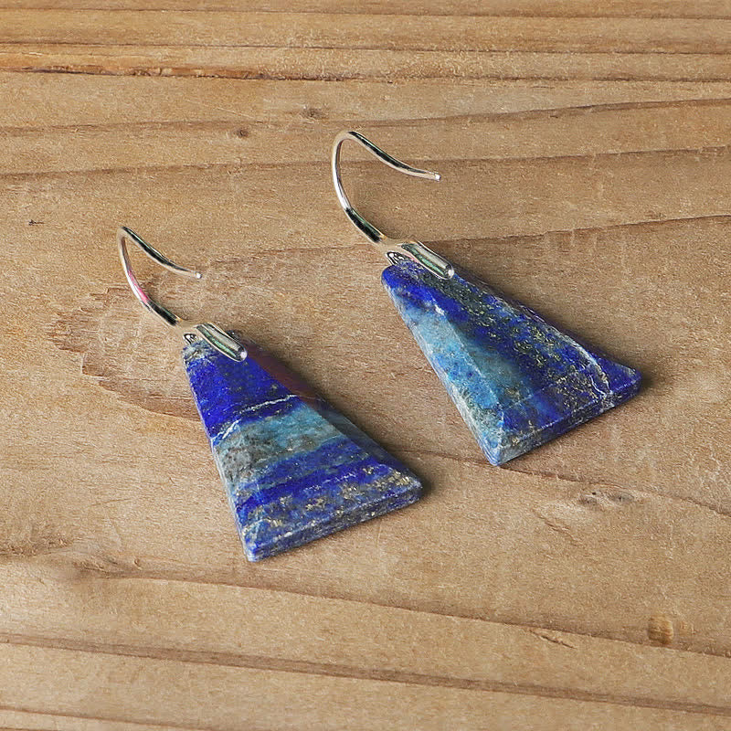 Natural Lapis Lazuli Crystal Earrings - image 4