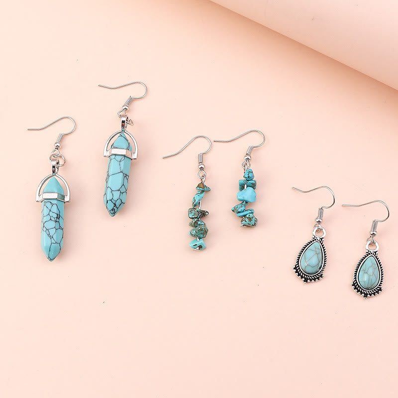 Olivenorma Turquoise Earrings Multi-layered Necklace Set - image 11