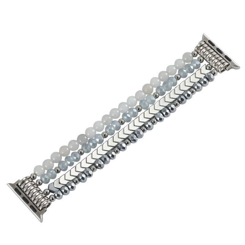 Olivenorma Alloy Arrow Crystal Beaded Watch Strap Bracelet - image 8