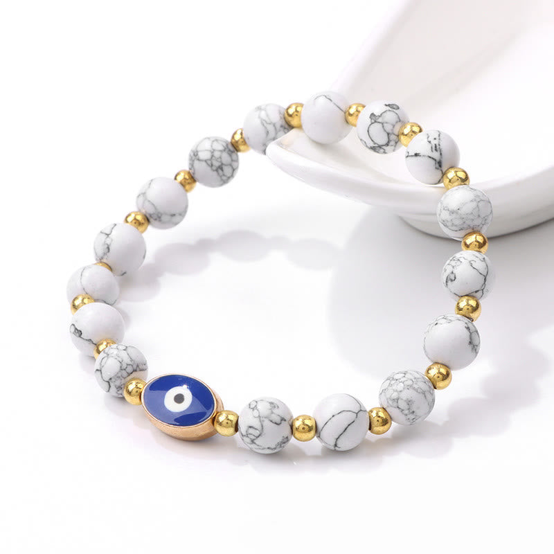Olivenorma 8mm Blue Tiger Eye Evil Eye Bracelet - image 14