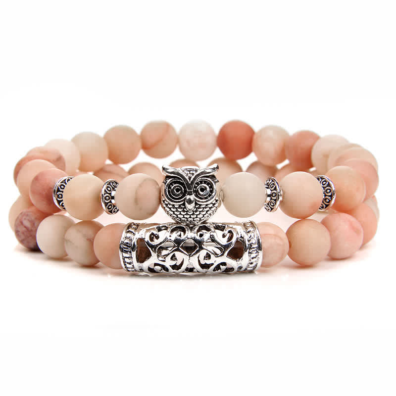 Olivenorma Owl Natural Crystal Beads Bracelet - Dark Carnelian - image 2