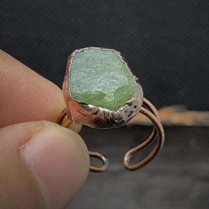 Olivenorma Natural Irregular Raw Stone Twelve Birthstone Adjustable Ring - image 50