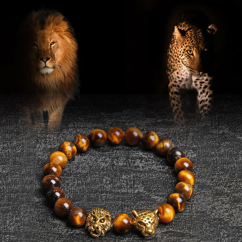 Olivenorma Tiger Eye Lion Panther Beads Bracelet - Tiger Eye - image 0