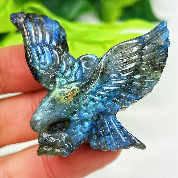 Olivenorma Natural Labradorite Moon Face Ornaments Gemstone Decoration - Eagle #Labradorite - image 27